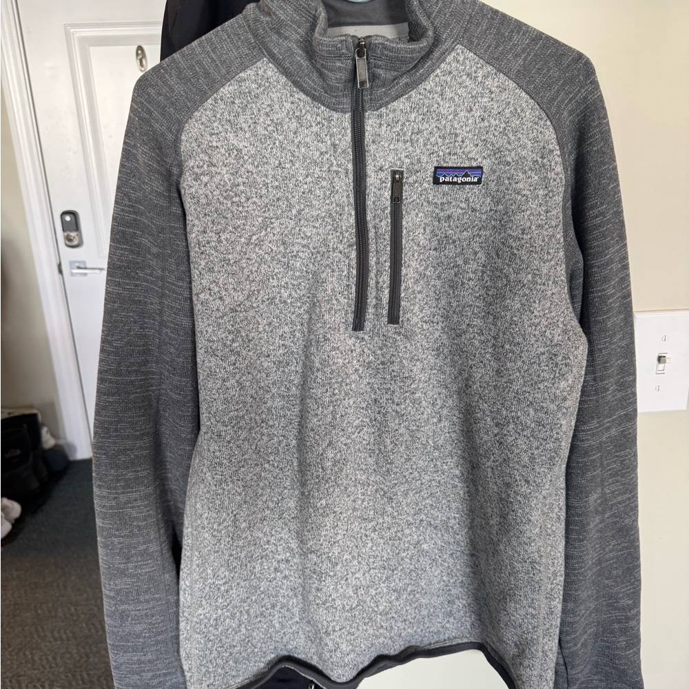 Patagonia Two-Tone Gray Quarter Zip Men's Sweater